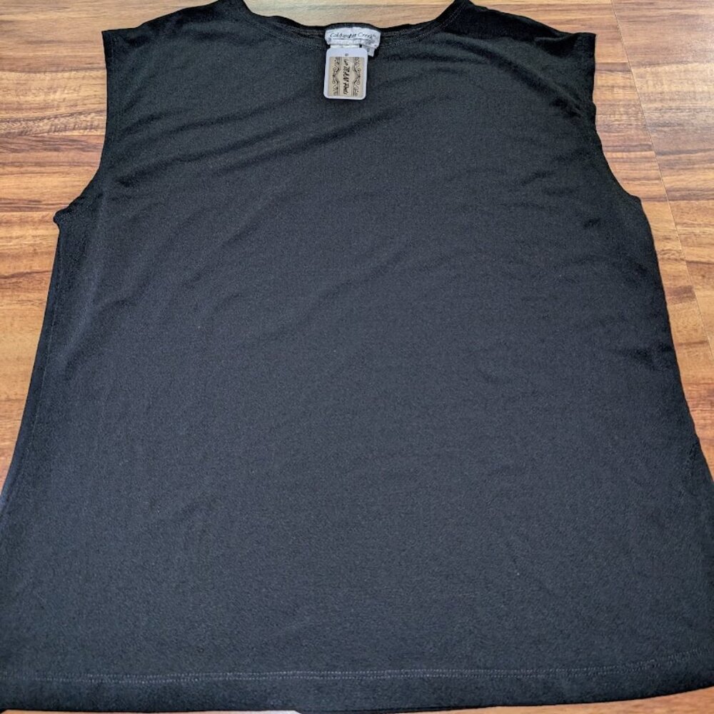 Coldwater Creek Black Sleeveless Blouse